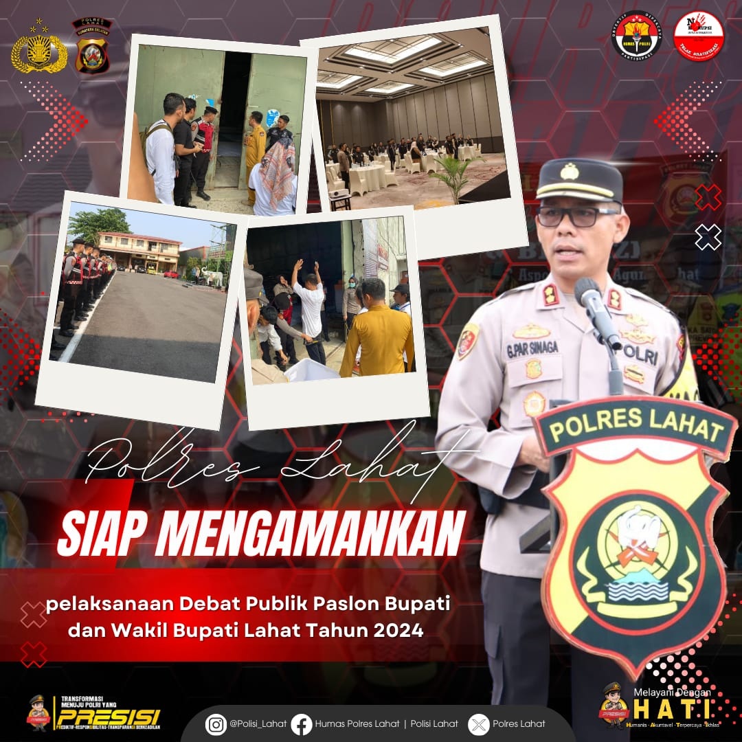 Simak Imbauan Kapolres Lahat, Jelang Debat Publik Paslon Cabup/Cawabup Lahat, Tidak Boleh Nobar