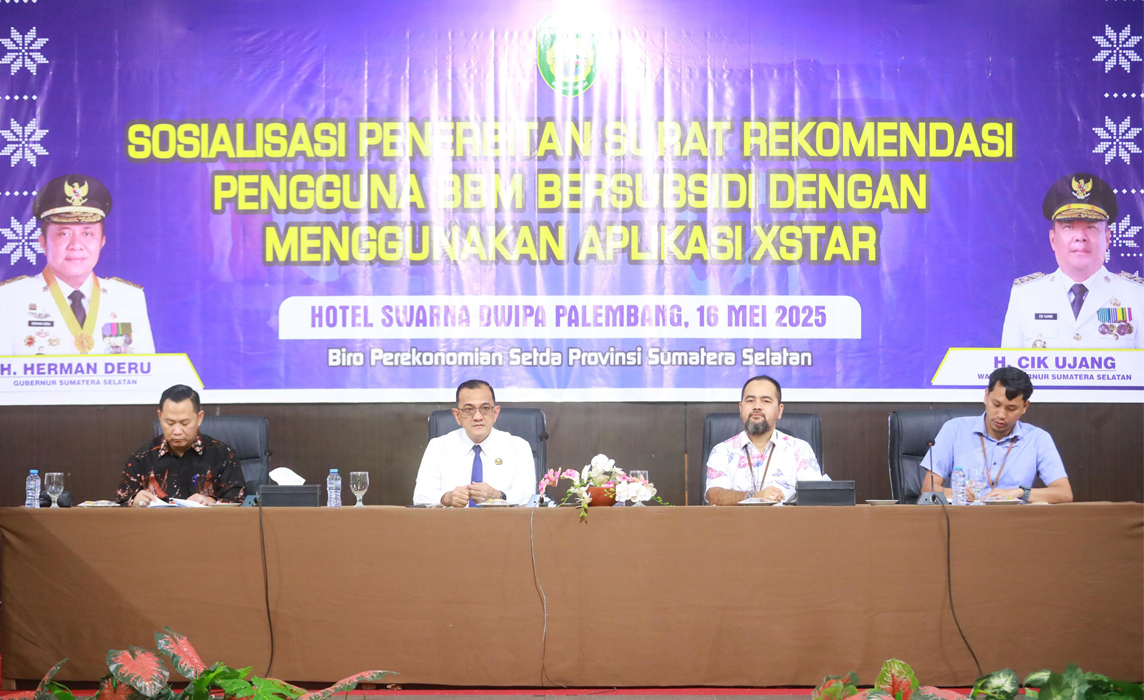 Pemprov Sumsel Dorong Optimalisasi Aplikasi XSTAR untuk Pantau BBM Subsidi