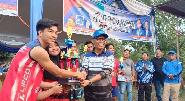 Selamat! ini Daftar Pemenang Juara Turnamen Voli HUT ke 22 Partai Demokrat di Kabupaten Lahat