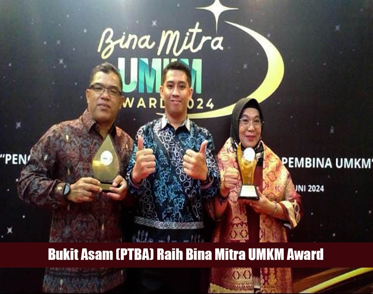 Bukit Asam (PTBA) Raih Bina Mitra UMKM Award, Konsisten Berdayakan Masyarakat