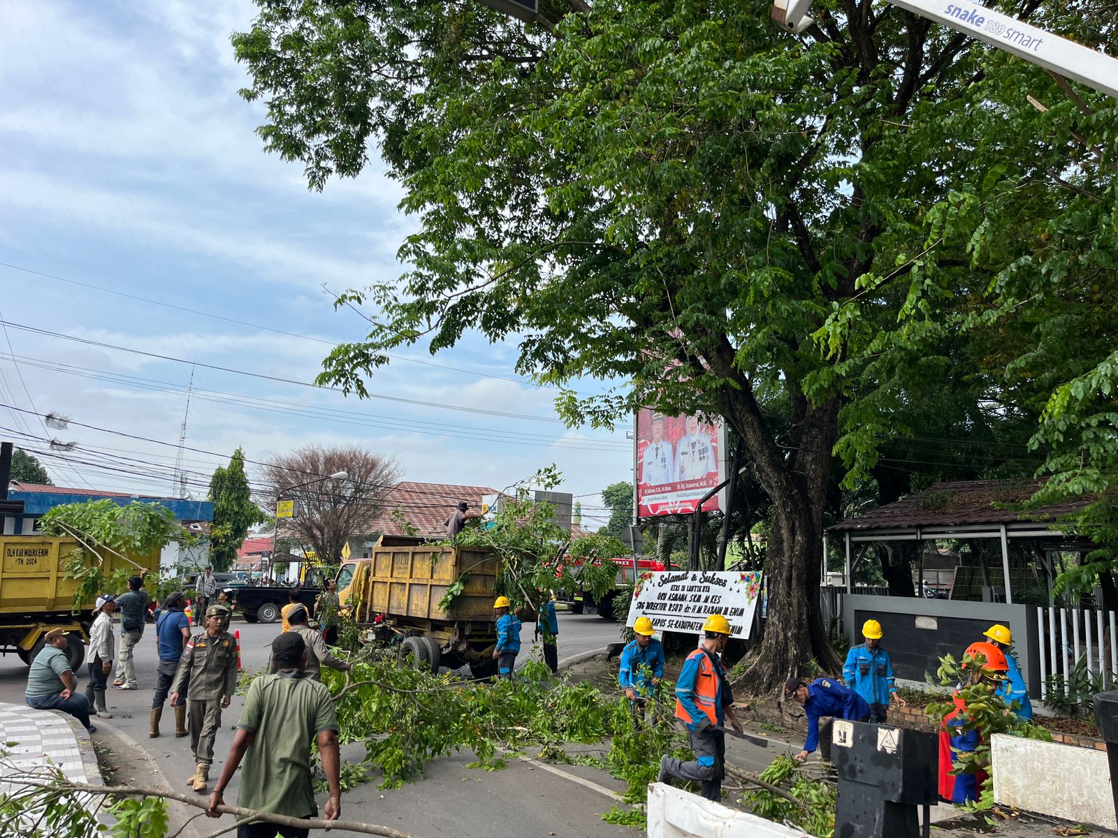 PLN ULP Muara Enim Tingkatkan Keandalan Listrik melalui Program Right of Way Sinergitas Dinas Perkimtan