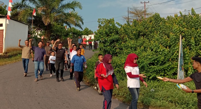 Ribuan Warga Tanjung Payang Ikut Jalan Sehat HUT RI ke 78 Tahun