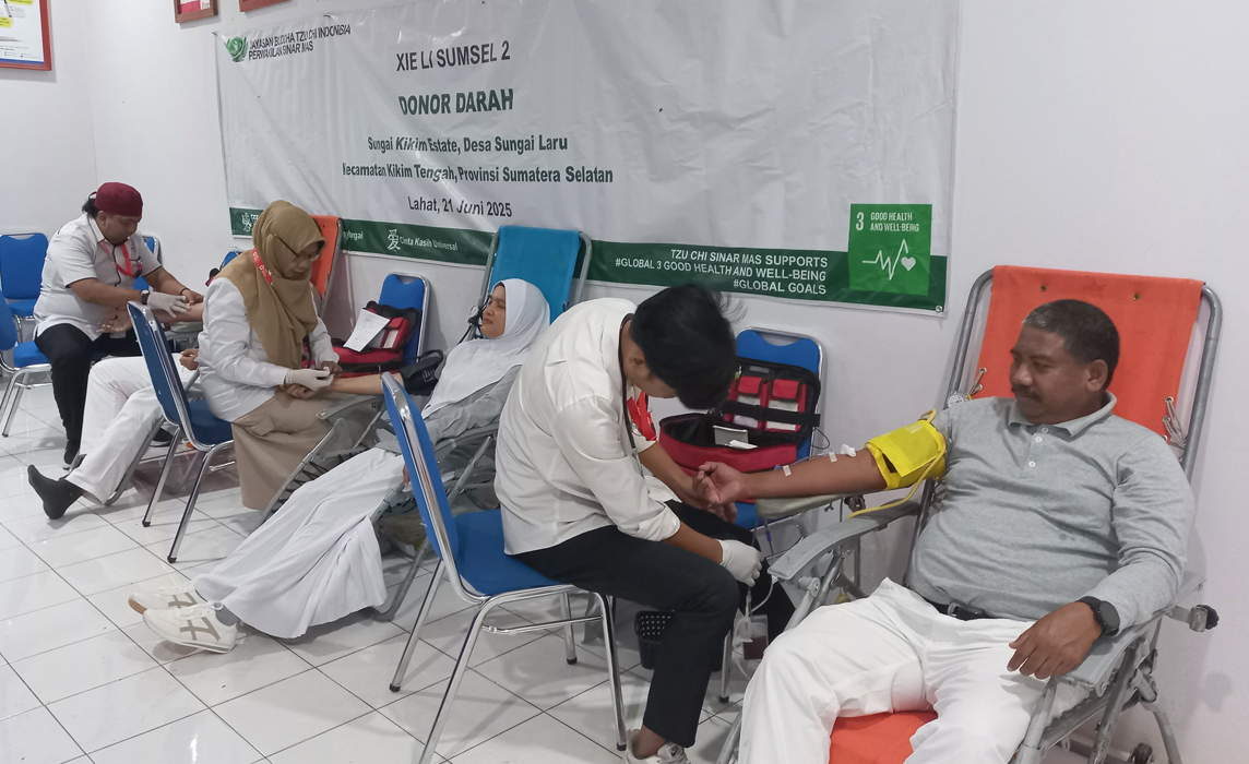 PT Sawit Mas Sejahtera Gandeng Yayasan Tzu Chi Sinarmas dan PMI Lahat Gelar Donor Darah