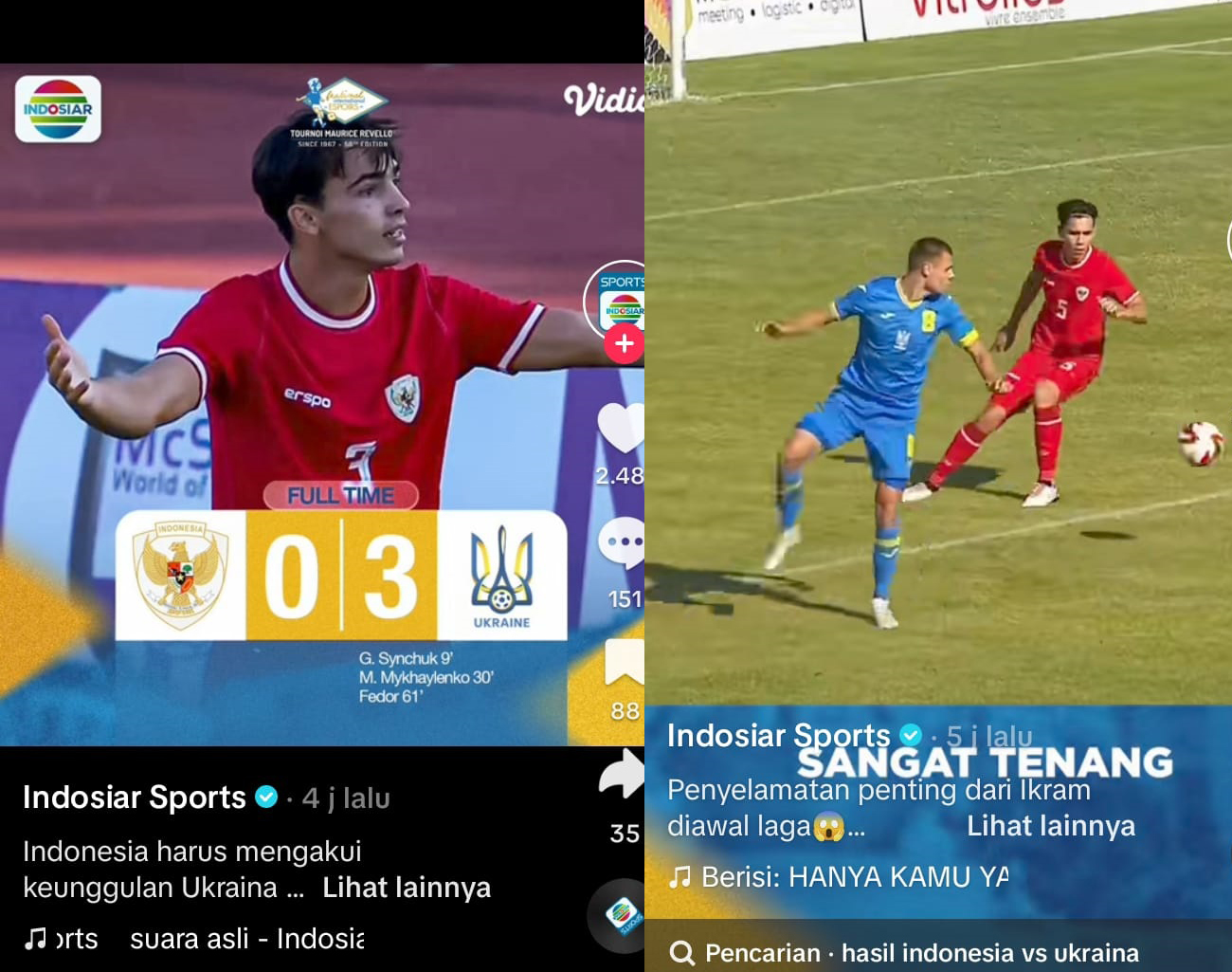 Hasil Pertandingan Indonesia U20 vs Ukraina U23 0-3, Indra Sjafri, Turnamen Toulon Prancis 2024, Piala Dunia