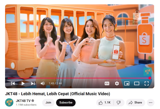 Auto Joget! Video Musik Shopee x JKT48 Lebih Hemat, Lebih Cepat Jadi Tren Baru