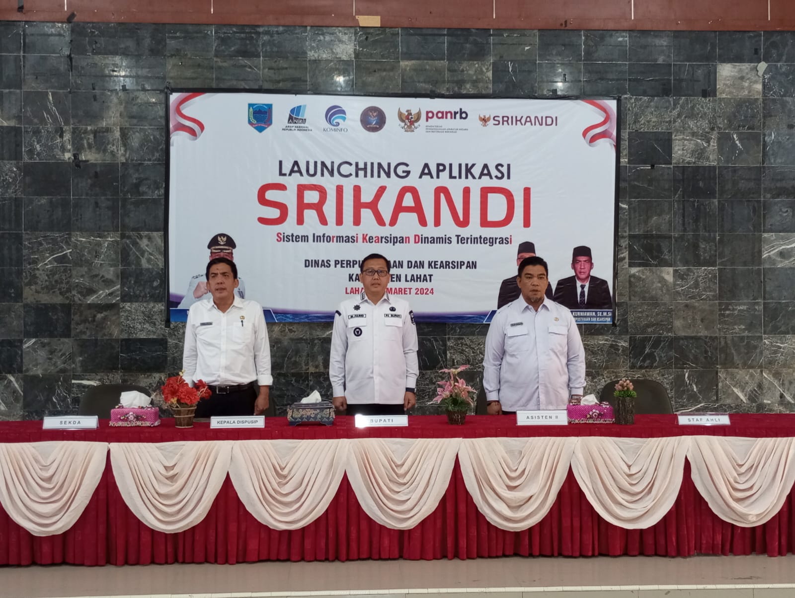 Tingkatkan Mutu Penyelanggaraan Kearsipan, Pemkab Lahat Launching Aplikasi SRIKANDI