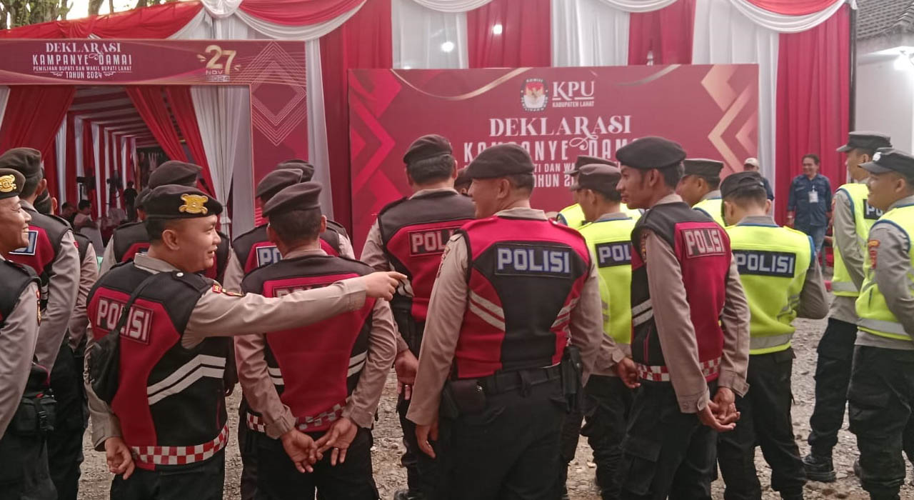 Deklarasi Kampanye Damai Pilkada Kabupaten Lahat 2024, Polres Lahat Lakukan Pengamanan