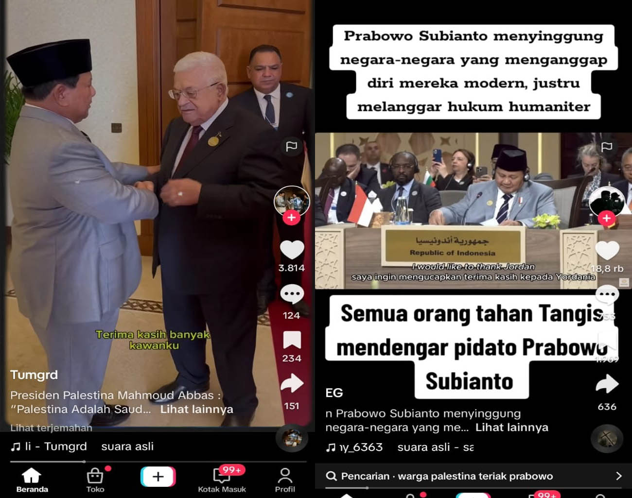 Viral, Pidato Prabowo Bela Palestina di DK PBB, Tegas dan Jelas, Presiden Palestina Langsung Temui Prabowo