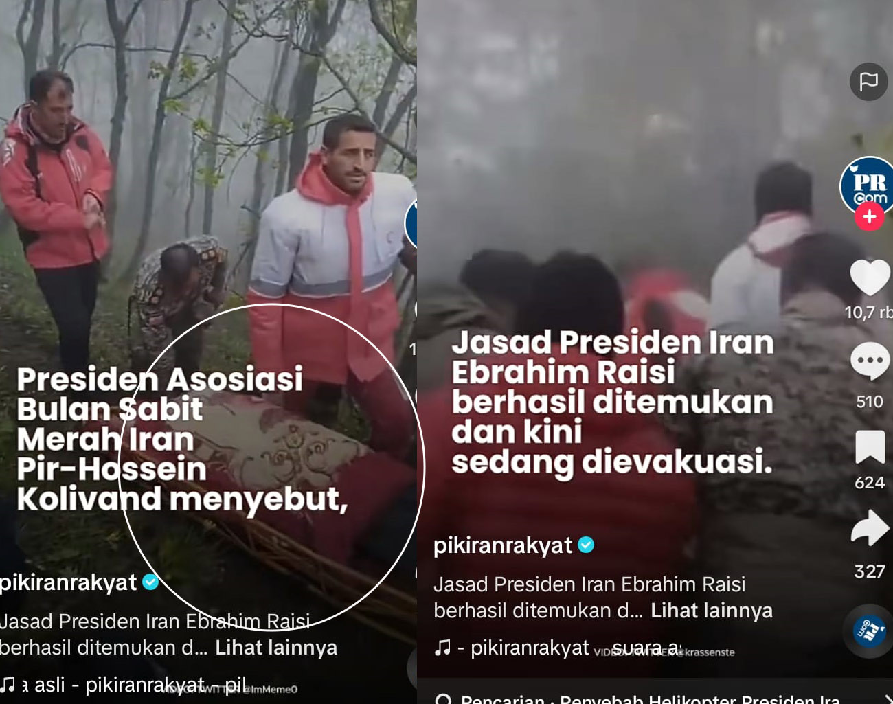 Pencarian Stop, Jasad 9 Penumpang Berhasil Ditemukan, Helikopter Bawa Presiden Iran Ibrahim Raisy Kecelakaan