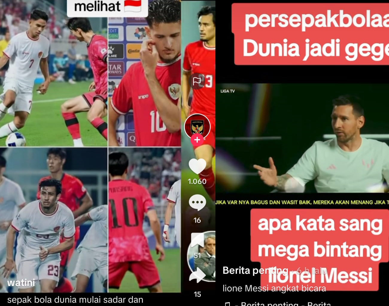 Pemain Bintang Lionel Messi Ajak Pemain Indonesia Bermain Level Internasional, Setelah Piala Asia U-23 2024