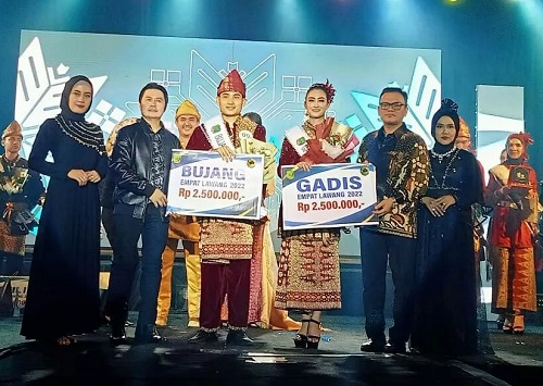 Dicko dan Sela Terpilih Bujang Gadis Empat Lawang 2022, Joncik Ucapkan Selamat