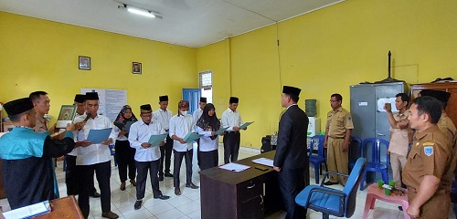 Lantik Anggota BPD Gedung Agung, Ini Pesan Camat Merapi Timur