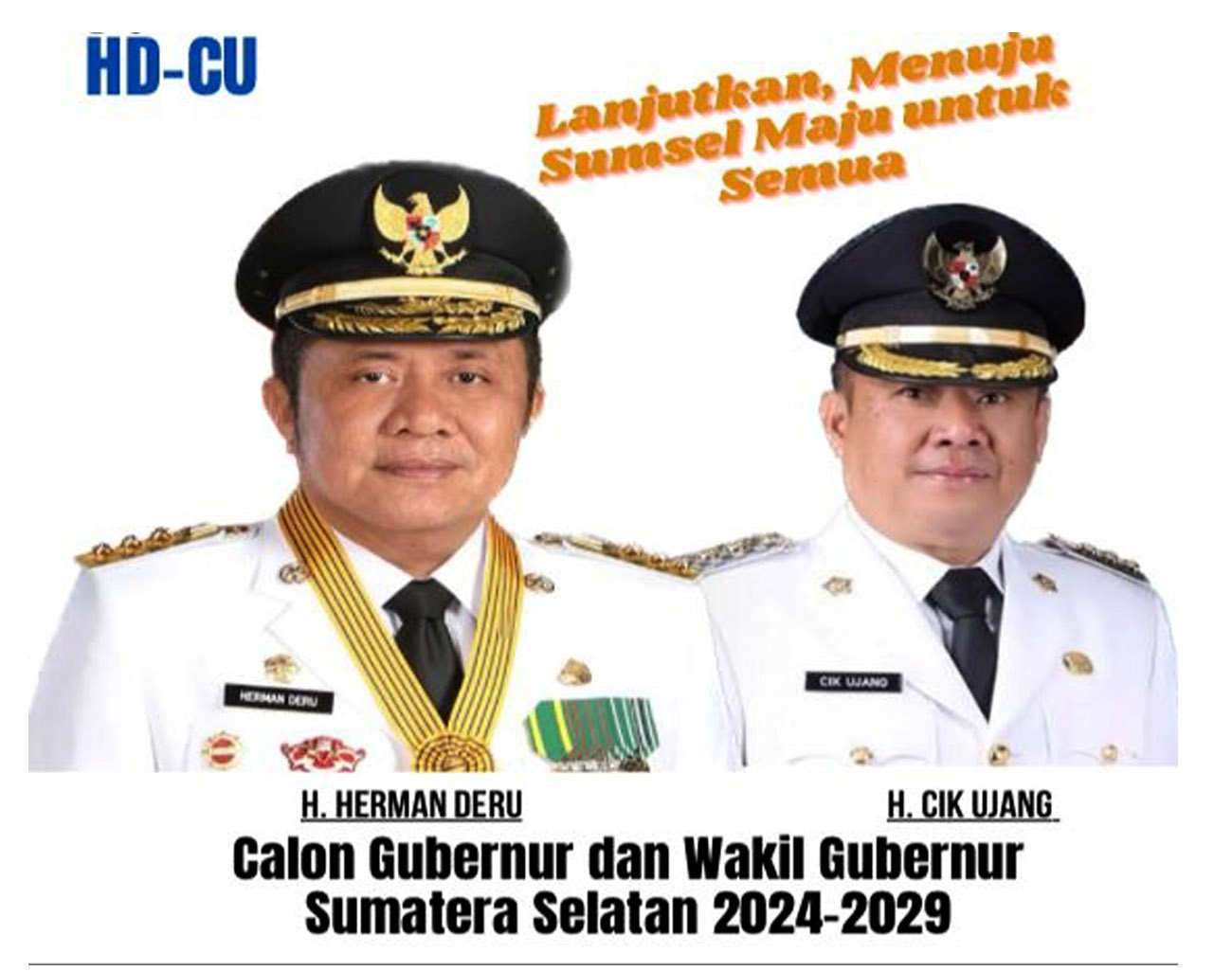 Herman Deru Gandeng Cik Ujang Pilkada Provinsi Sumsel 2024, Beredar di Media Sosial Pasangan HD-CU