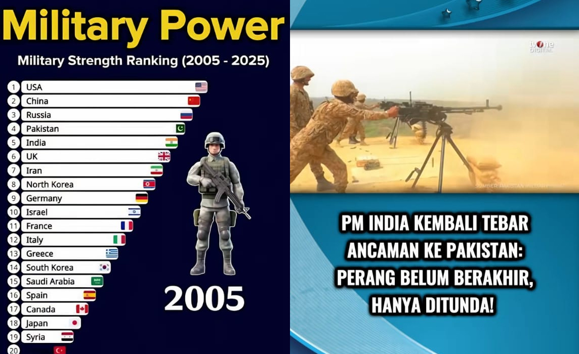 Ranking Kekuatan Militer Pakistan Naik Lampaui India Setelah Berhasil Raih Kemenangan Perang Operasi Sindoor