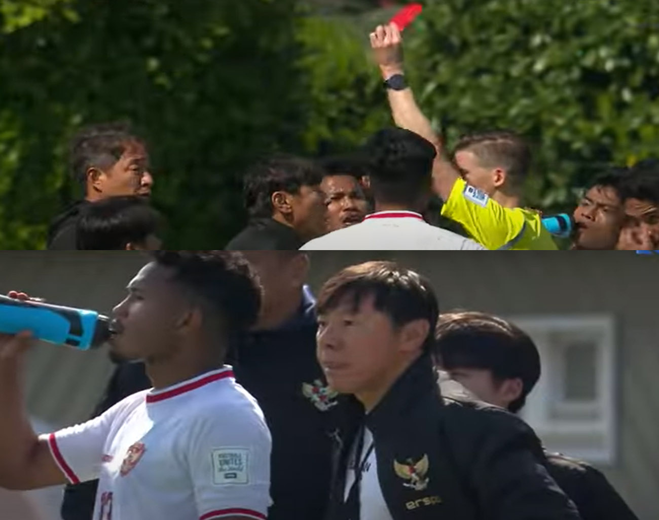 Ribut dengan Wasit, Shin Tae Young Kena Kartu Merah, Indonesia vs Guinea Playoff Olimpiade Paris 2024