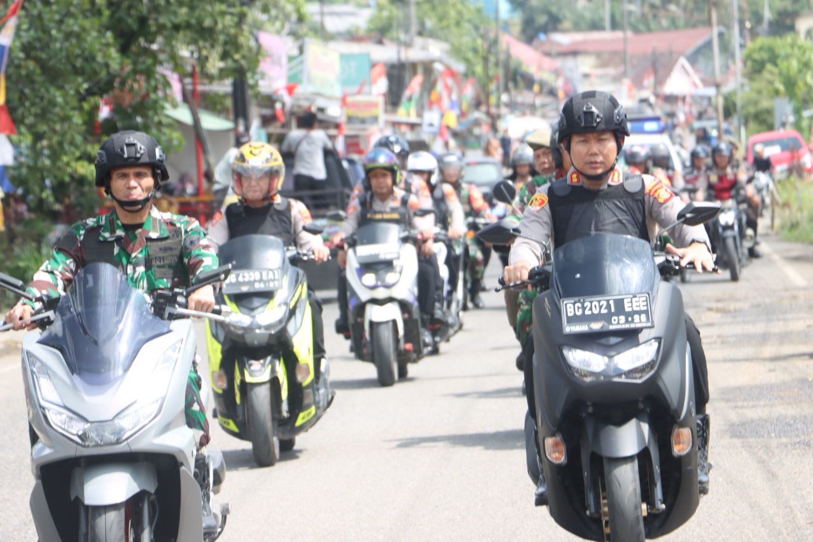 Pantau Situasi Kamtibmas Kota Lahat, Kapolres Lahat, Dandim, dan Pol PP Lakukan Patroli Skala Besar