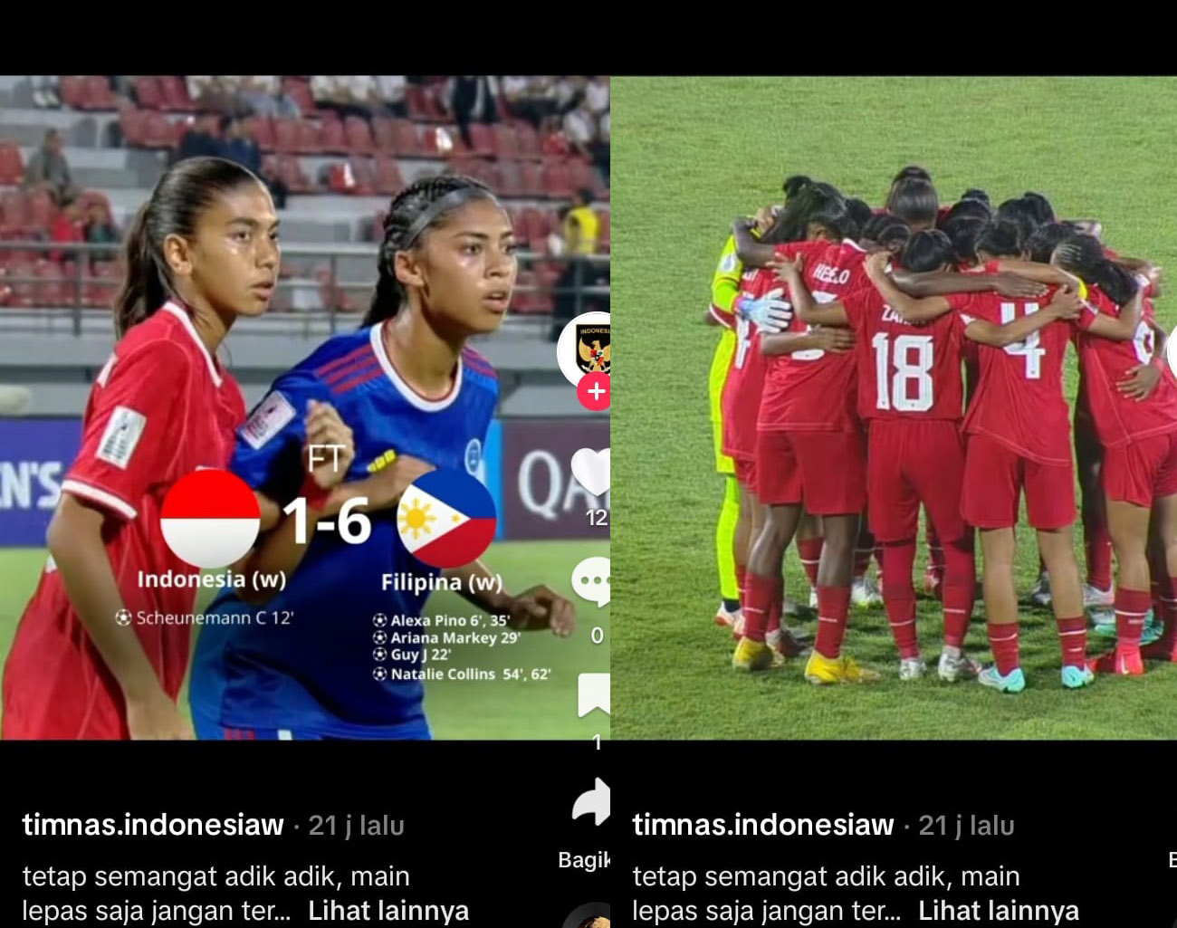 Piala Asia Wanita U-17 2024, Tampil Perdana, Indonesia Kalah 6-1 vs Filipina di Stadion Kapten I Wayan Dipta