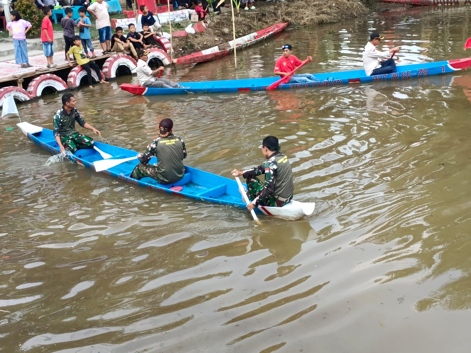 Tim Koramil Merapi Terjunkan Tim Terbaiknya Dalam Lomba  Bidar Mini