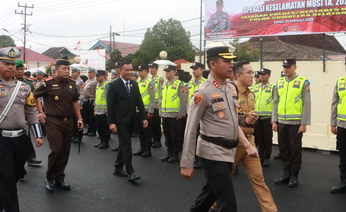 Polres Lahat Gelar Apel Pasukan Operasi Keselamatan Musi 2025