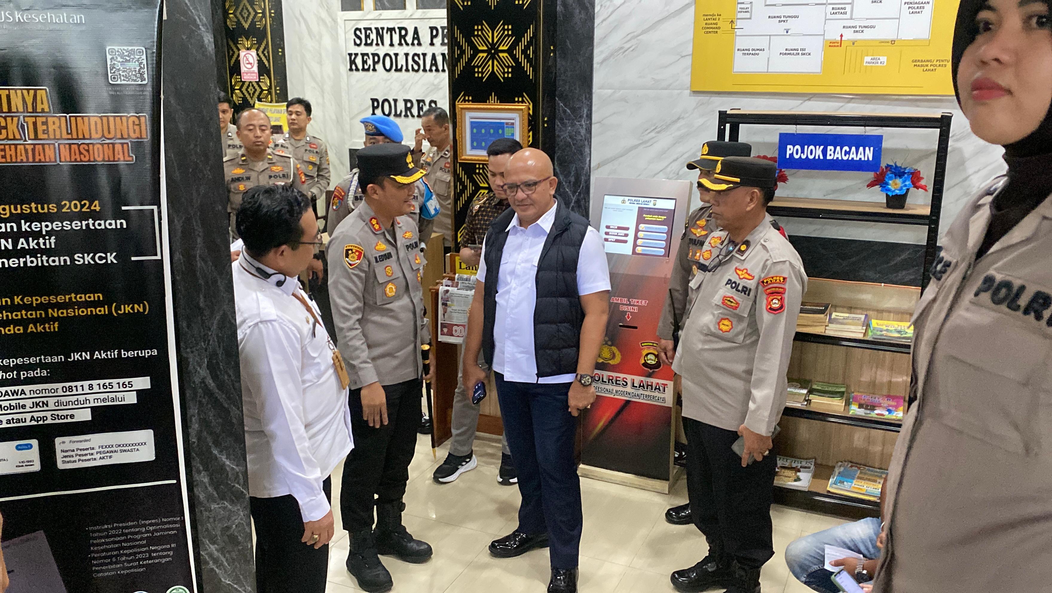 Polres Lahat Terima Tim Verifikasi Penilaian Unit Penyelenggara Pelayanan Publik