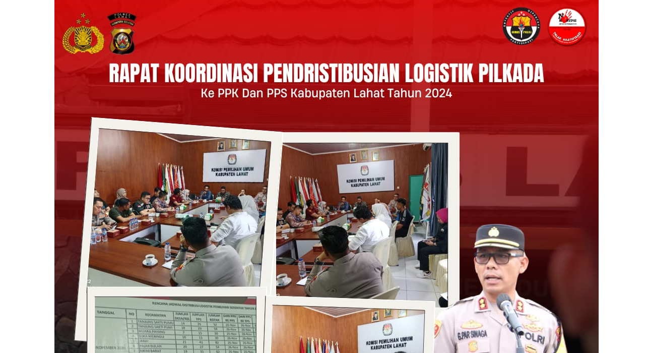 Polres Lahat Kawal Distribusi/Pergeseran Logistik Pilkada Berupa Kotak Suara Pilkada di Kabupaten Lahat 