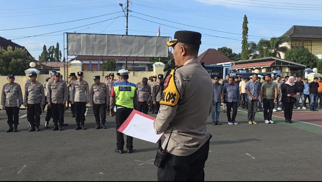 Polres Lahat Gelar Simulasi Sispam Mako Tingkatkan Kesiapsiagaan Personel