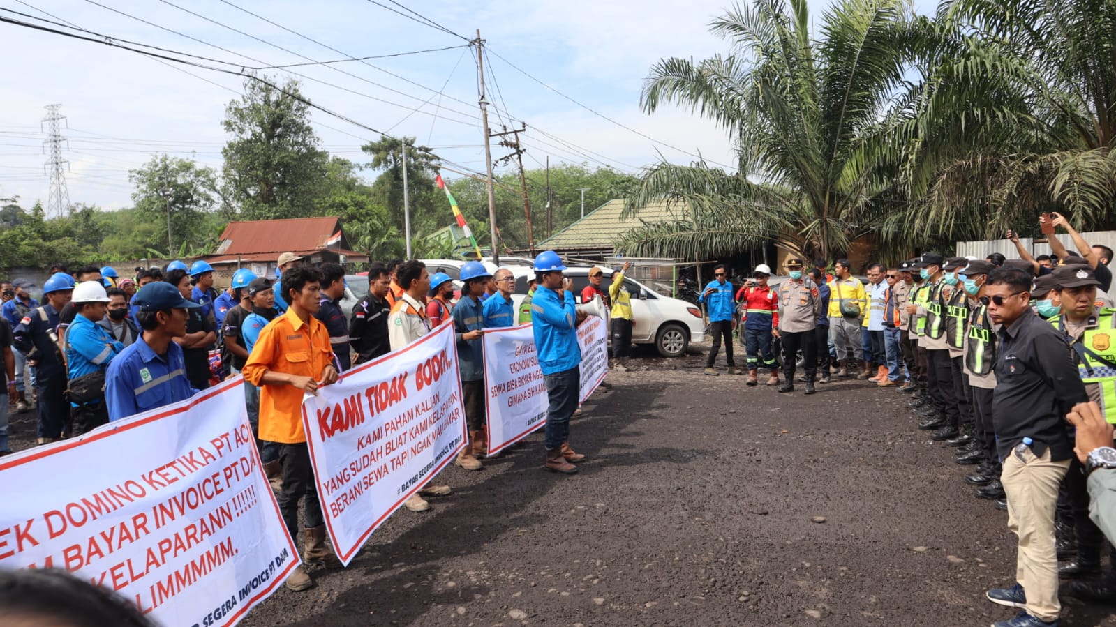 Setelah Didemo, PT ACI Setuju Bayarkan Gaji Karyawan dari Asosiasi PT DAM, Pengamanan dari Polres Lahat