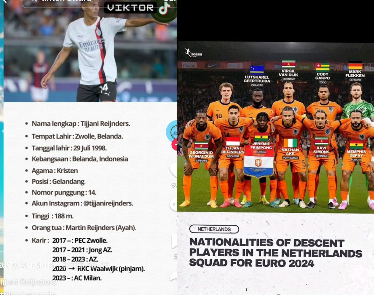 Timnas Belanda Ada Pemain Keturunan Indonesia Asia, Masuk Skuad Euro 2024, Gelandang AC Milan