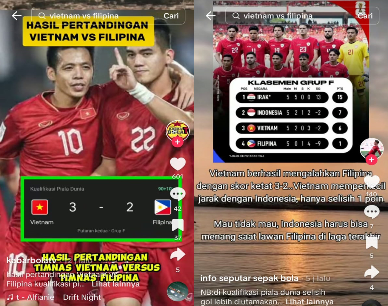 Hasil Pertandingan Vietnam vs Filipina, Rangking Klasemen Grup F Tidak Berubah, Kualifikasi Piala Dunia 2026