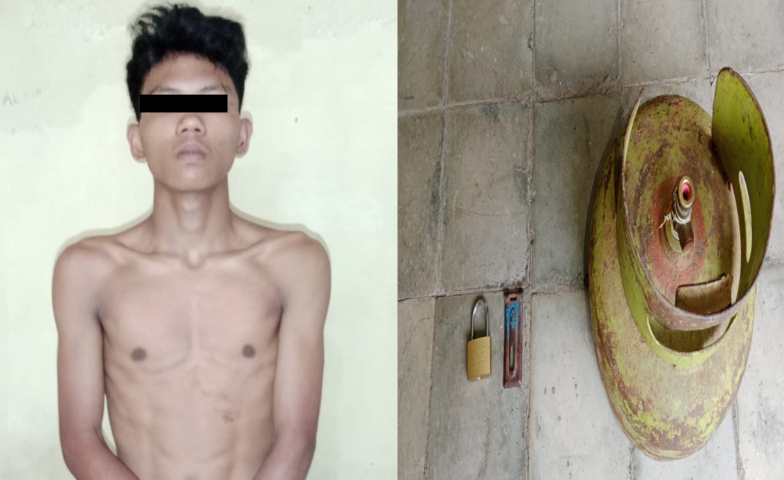 Pelaku Pencurian Tabung Gas Tertidur di Rumah Korban, Perangkat Desa Muara Lingsing Langsung Lapor Polisi