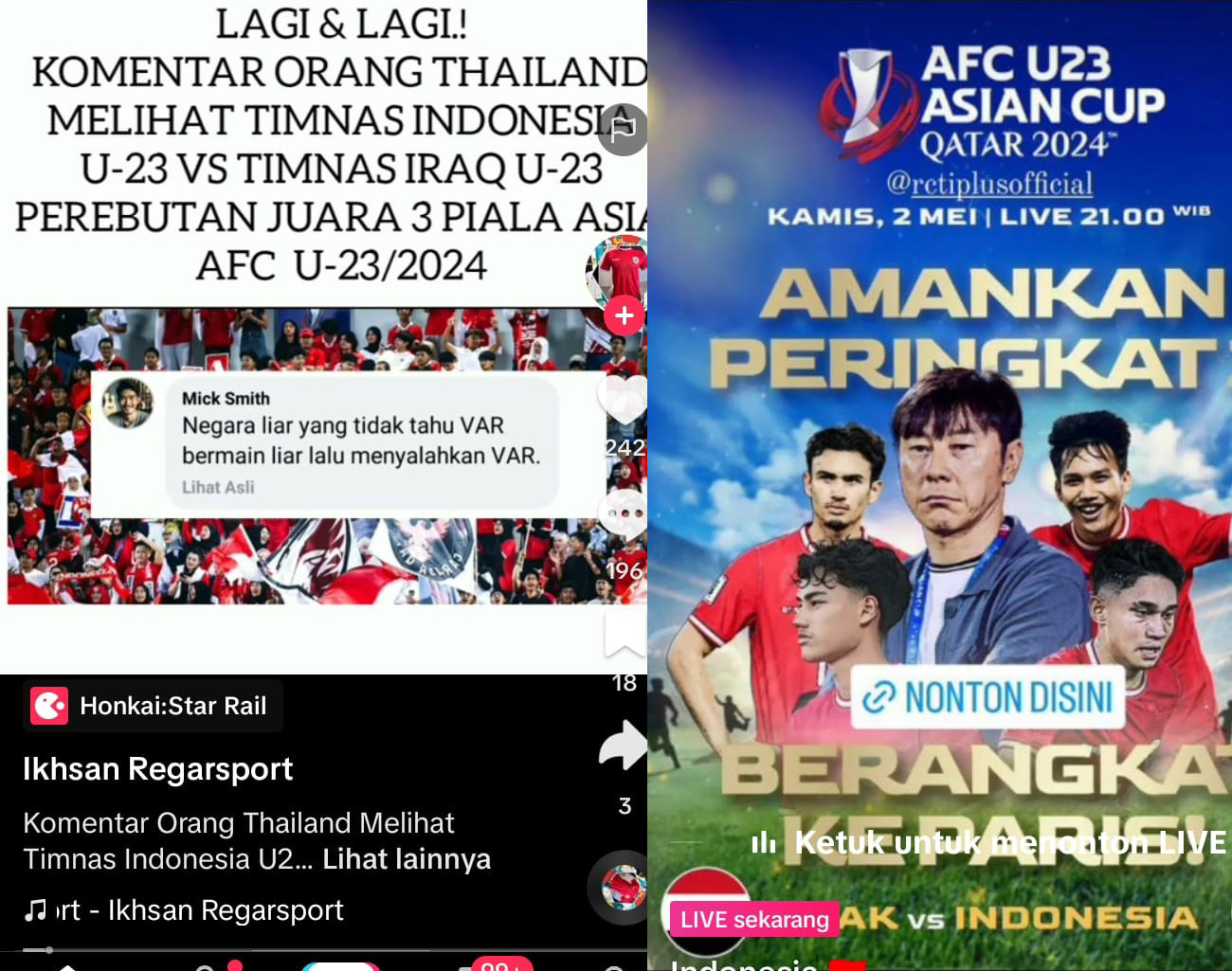 Piala Asia U-23 2024, Ucapan Menohok Warga Thailand: Kalah Lagi Salahkan Wasit Var ya