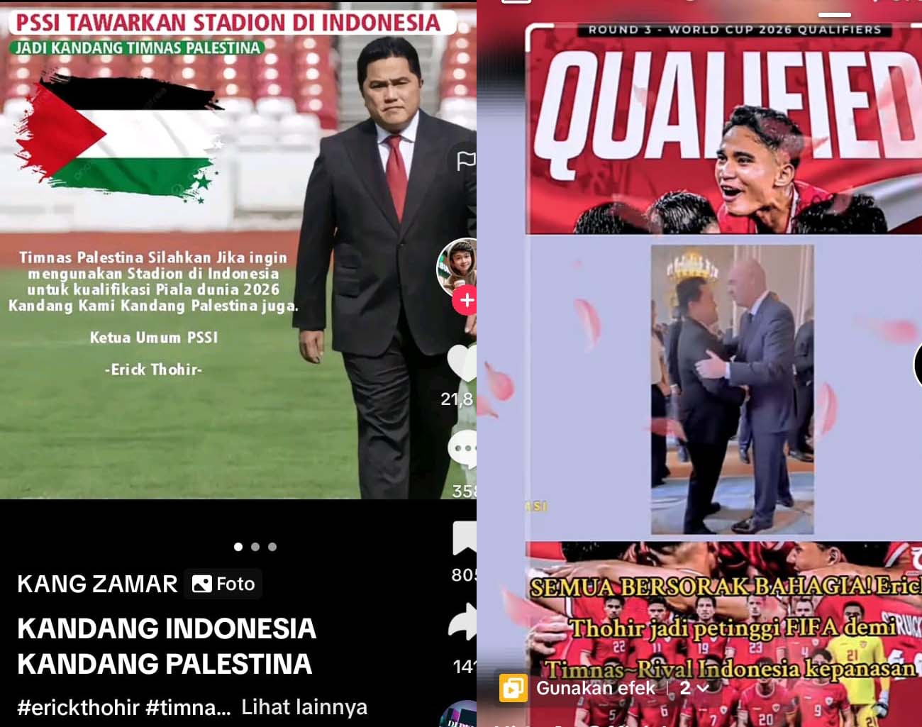 Calon Kuat Petinggi FIFA, Peduli Sepak Bola Palestina, Ketua PSSI Erick Thohir, Kualifikasi Piala Dunia 2026