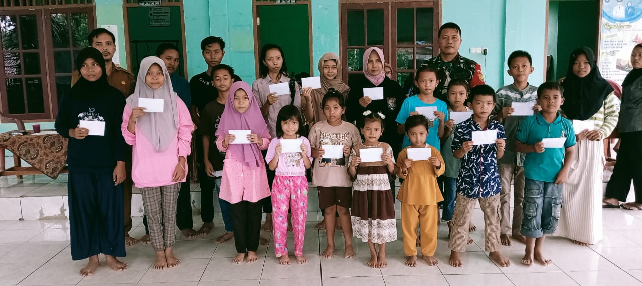 Pemdes Lematang Jaya Salurkan Beasiswa Dari PAUD Sampai SMP Di Tambah Santunan Anak Yatim, Nih Jumlahnya