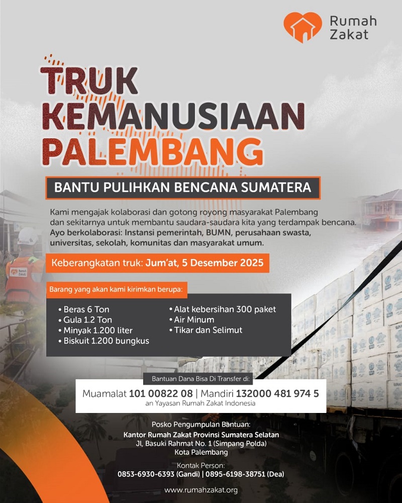 TRUK KEMANUSIAAN BERANGKAT DARI PALEMBANG
