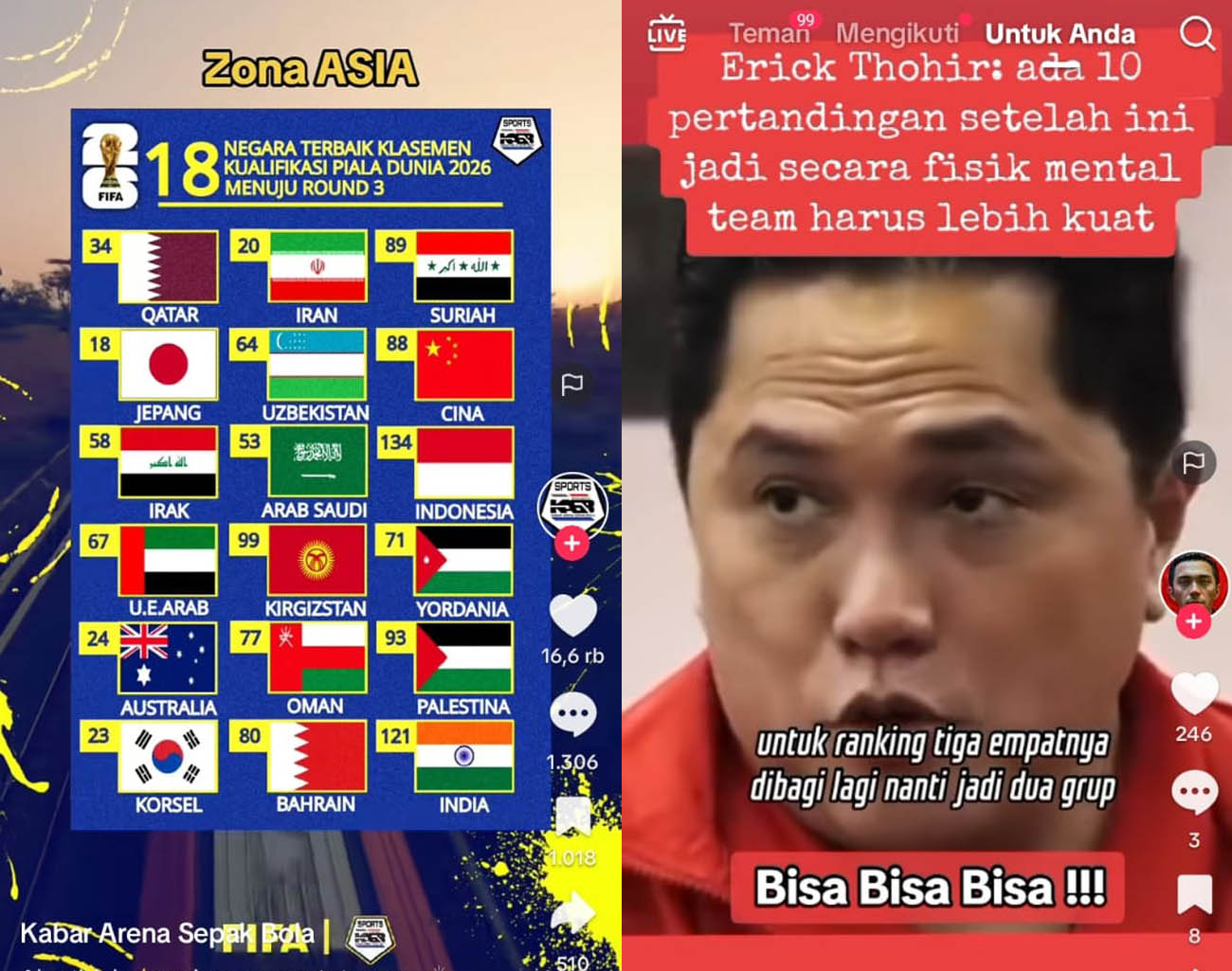 Hadapi Ronde 3 Piala Dunia 2026 Zona Asia, Inilah Ungkapan Erick Thohir, Lawan Pertandingan Semakin Berat