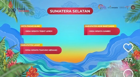 Desa Wisata Tanjung Menang Jarai Lolos 100 Besar Kompetisi ADWI 2022