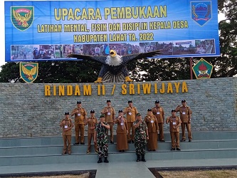 10 Kepala Desa Baru dari Kecamatan Merapi Barat Ikuti Pelatihan Kepemimpinan Dasar dan Bela Negara