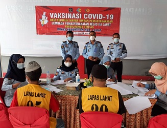 Lapas Lahat Lakukan Vaksinasi Booster untuk WBP dan Petugas Pemasyarakatan