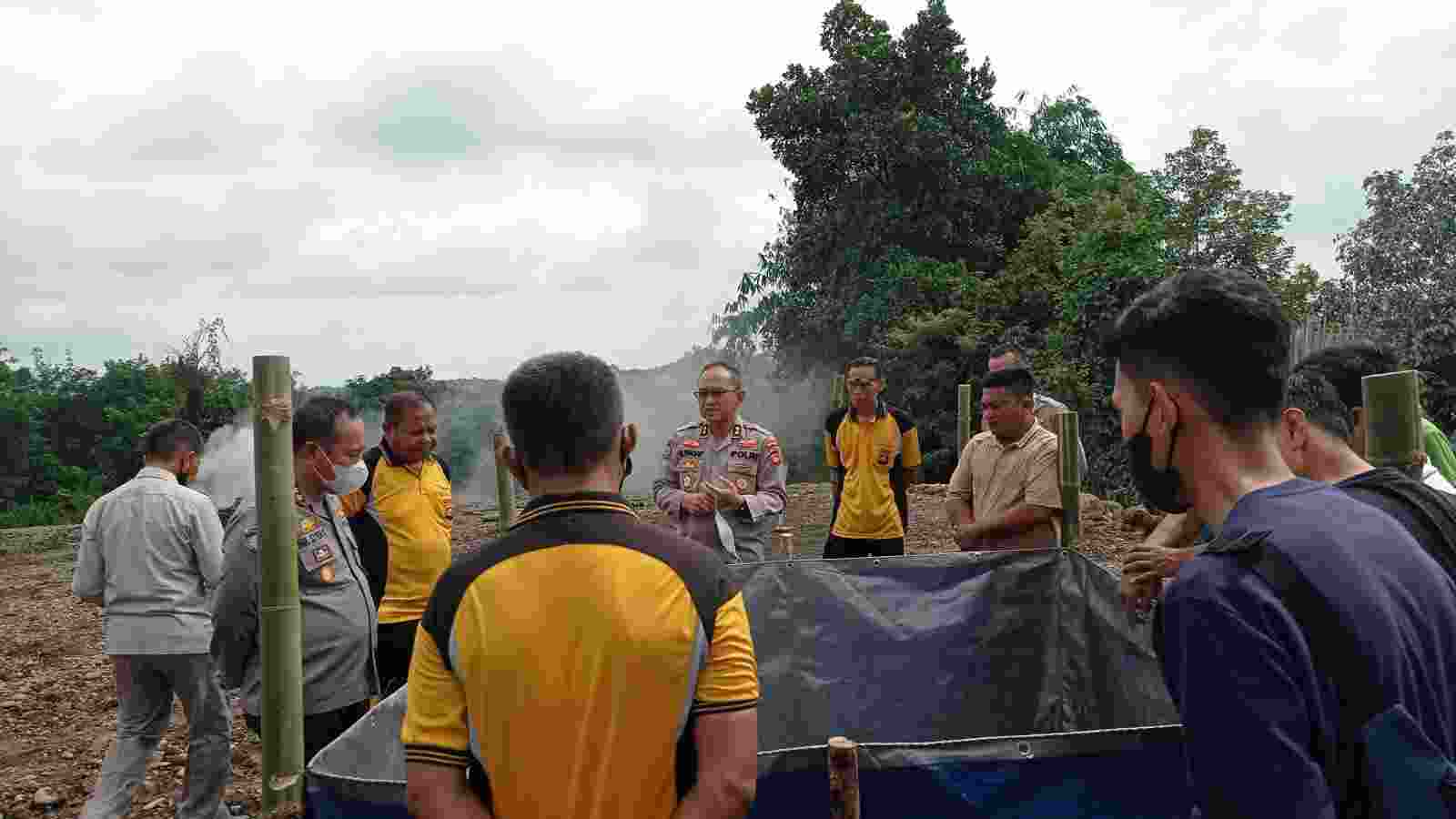 Tim Polda Sumsel Survei Lokasi Ternak Lele