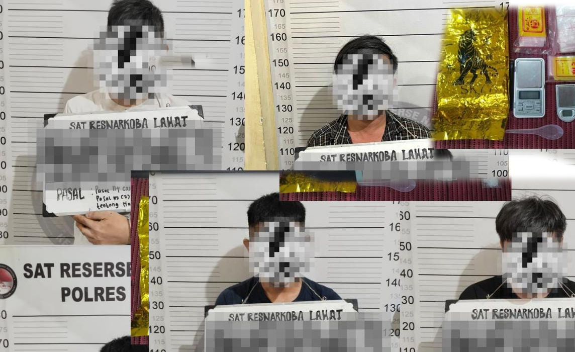 Ada Oknum TNI, Satres Narkoba Polres Lahat Tangkap Pelaku Narkoba di Perumahan Griya Jalan Baru Permai