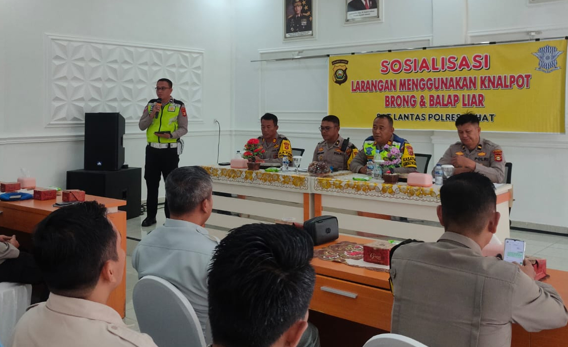 Sat Lantas Polres Lahat Polda Sumsel Sosialisasi Larangan Menggunakan Knalpot Brong dan Balap Liar