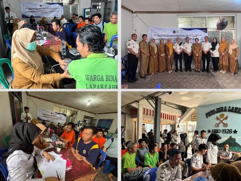 Lapas Kelas IIA Lahat Gelar Cek Kesehatan Gratis dan Skrining TB, HIV, serta Hepatitis bagi Pegawai dan Warga 