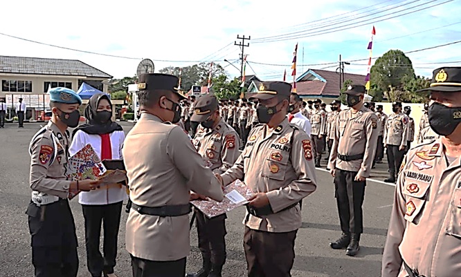 Sepanjang 2022, ini Jumlah Personel Polres Lahat Terima Penghargaan Berprestasi