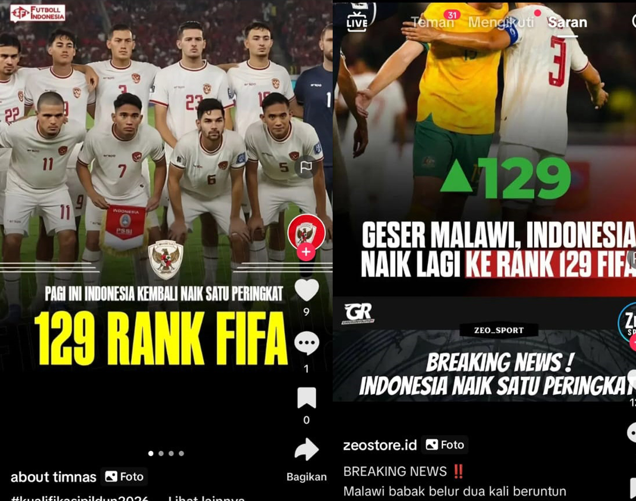 Ranking FIFA Terbaru Indonesia, Nomor Urut 129 Geser Malawi, Kualifikasi Piala Dunia 2026