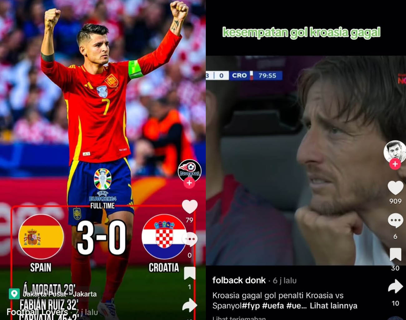 Hasil Pertandingan Spanyol vs Kroasia 3-0, Fase Grup B Euro 2024, Alvaro Morata Masih Kuat