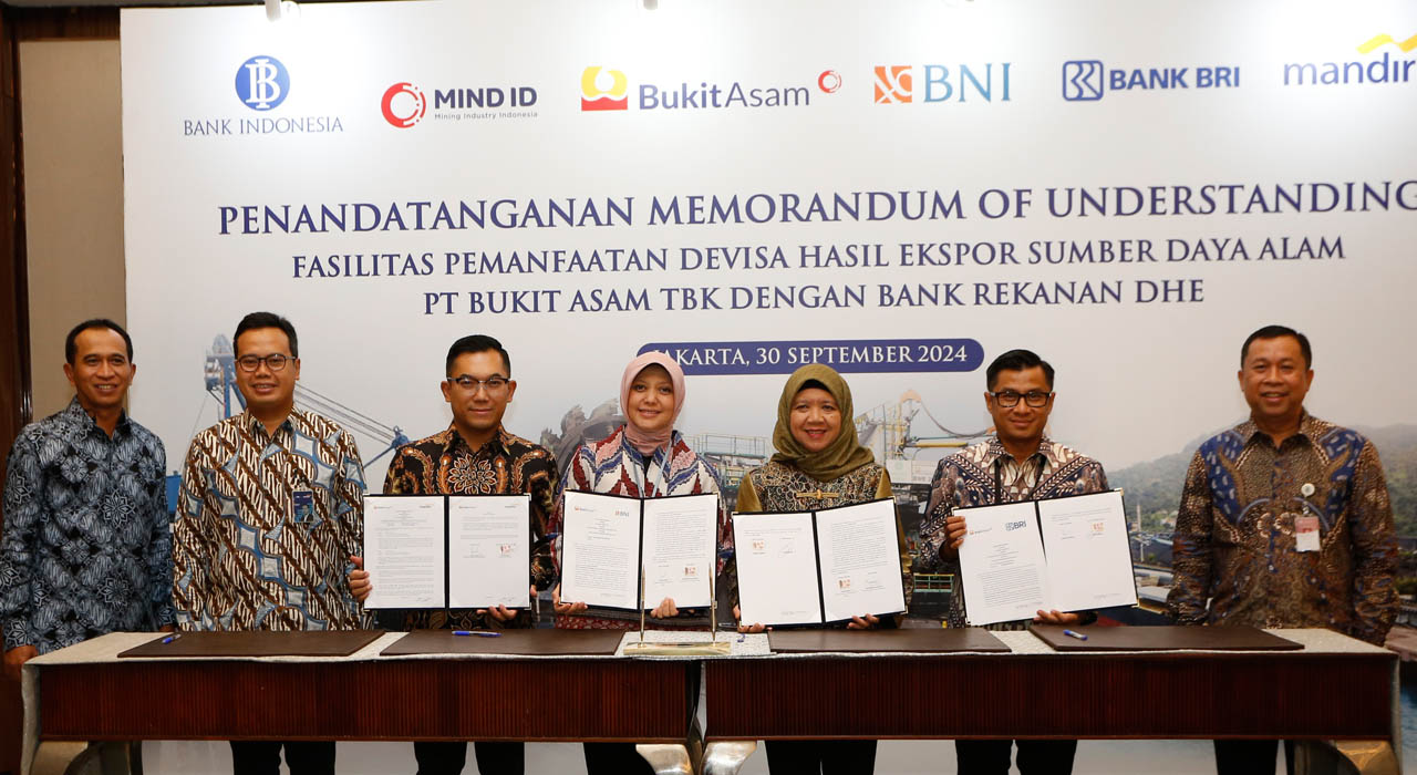 Sinergi Bukit Asam (PTBA) dan 3 Bank Himbara untuk Fasilitas Pemanfaatan DHE SDA