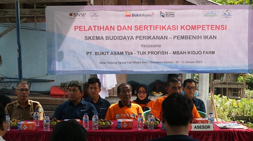 20 Peserta Binaan PTBA Mengikuti Pelatihan Budidaya Perikanan