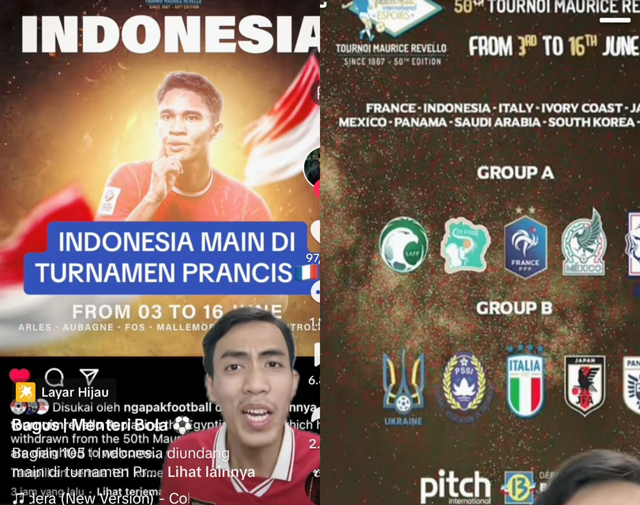 Keren, Timnas Indonesia Dapat Undangan Turnamen Prancis, Lawan Italia, Ukraina, Jepang, dan Panama