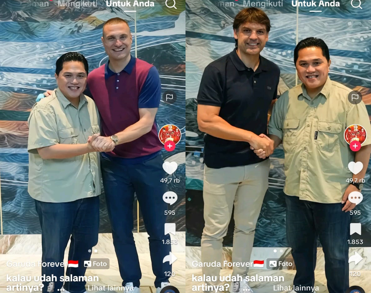 Eks Striker Tajam Liverpool dan Bek MU Temui Erick Thohir, Dukung Indonesia, Kualifikasi Piala Dunia 2026