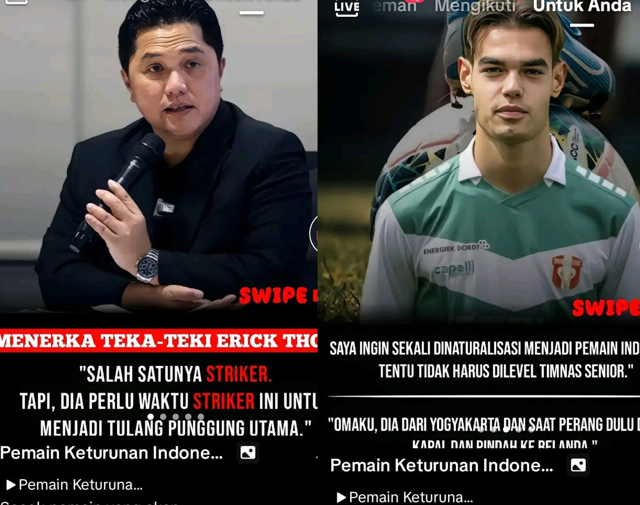 Ketua PSSI Erick Thohir Rahasiakan Calon Striker Anyar Indonesia Naturalisasi, Kualifikasi Piala Dunia 2026